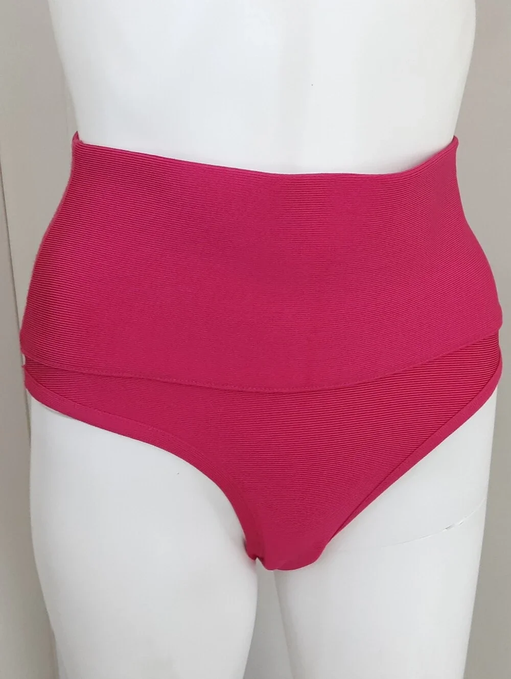 SKIMS Knit High Waist Bikini Bottom in Magenta Pink Sz S NWT